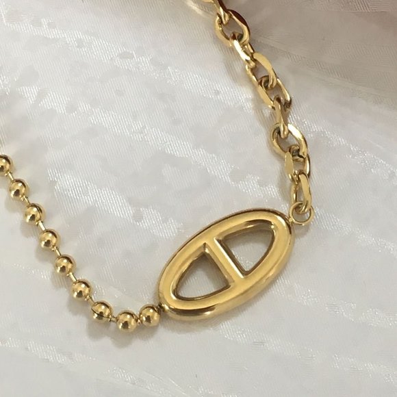 18K Solid Gold women Chain Necklace